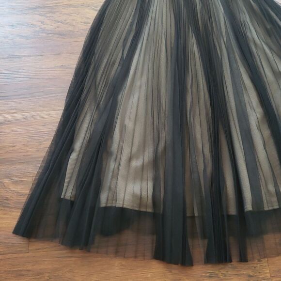 BCBGMaxAzria Black Romantic Fairy Y2K Retro Whimsigoth Pleated Chiffon Size XS - Picture 7 of 9